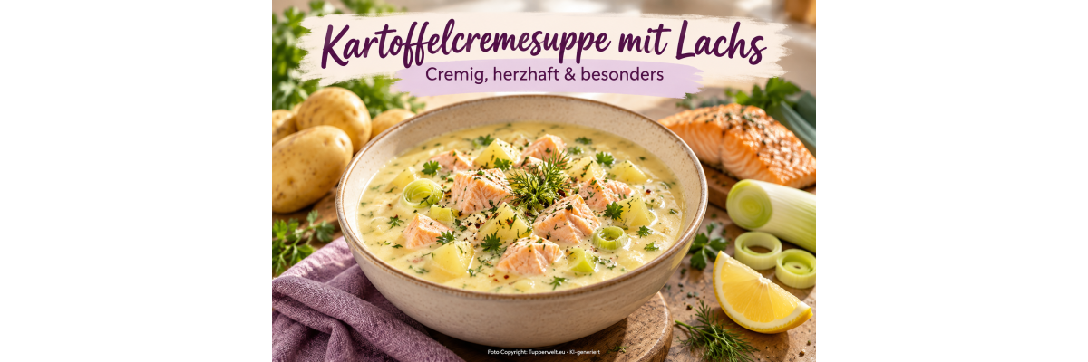 🥔 Kartoffelcremesuppe mit Lachs 🐟 - Kartoffelcremesuppe mit Lachs – cremiges Rezept