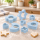 Ausstecher-Set 8-teilig – Hellblau – Herz, Stern, Mond und Blume