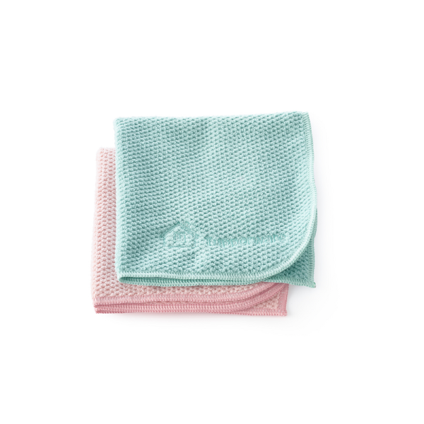 Mikrofaser Multi Hellblau + Rosa aus recycelten Materialien